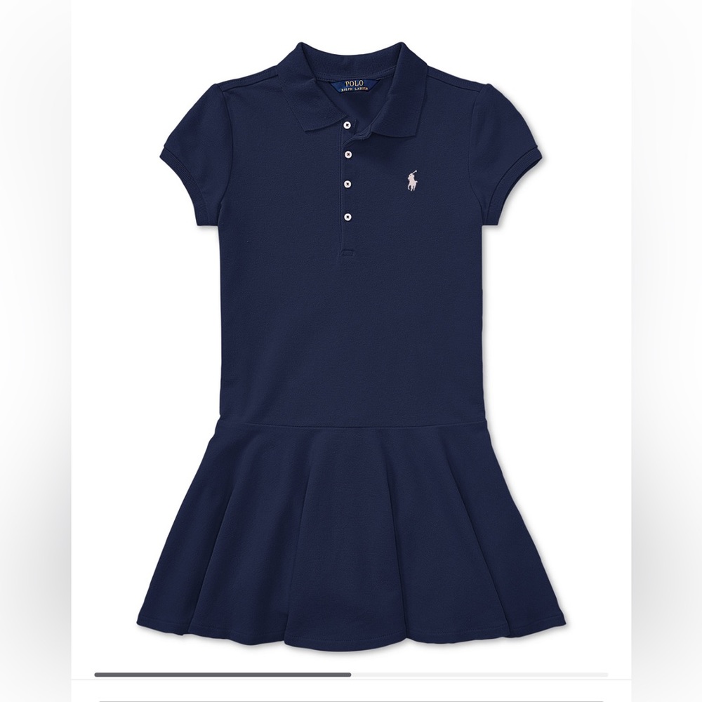 Polo Ralph Lauren Cotton Mesh Stretch Shortsleeve  Polo Dress Size 8
